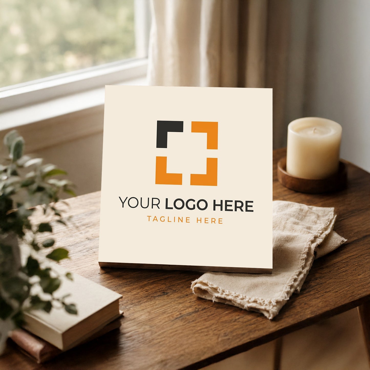 8" Custom Wood Photo Block