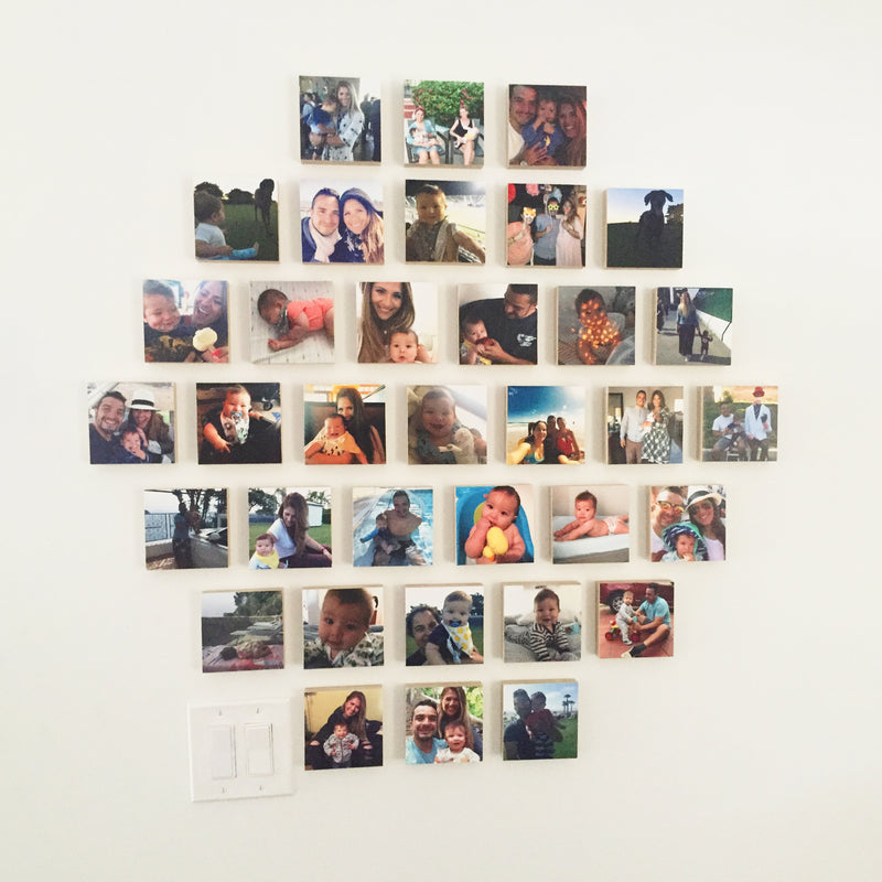 Customer heart-shaped photo wall of Shiner blocks