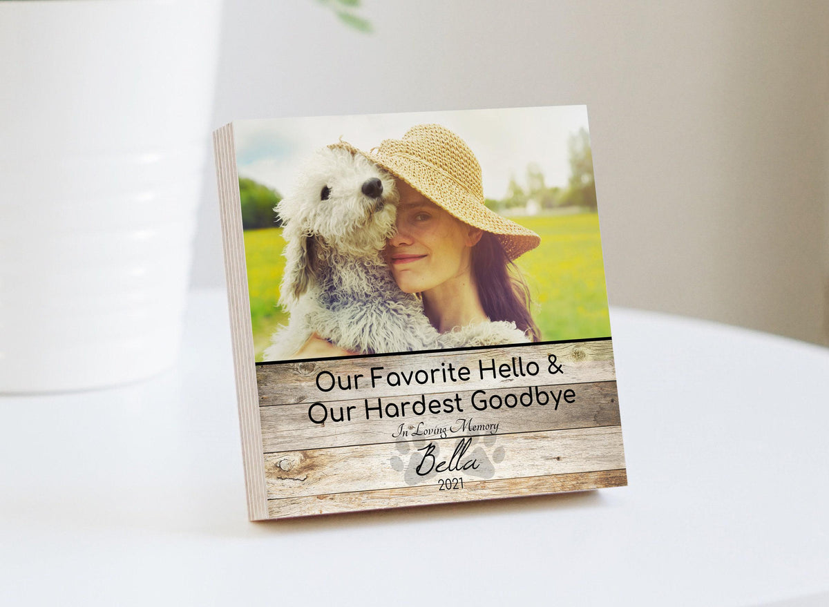 "Our Favorite Hello, Our Hardest Goodbye" Photo Block
