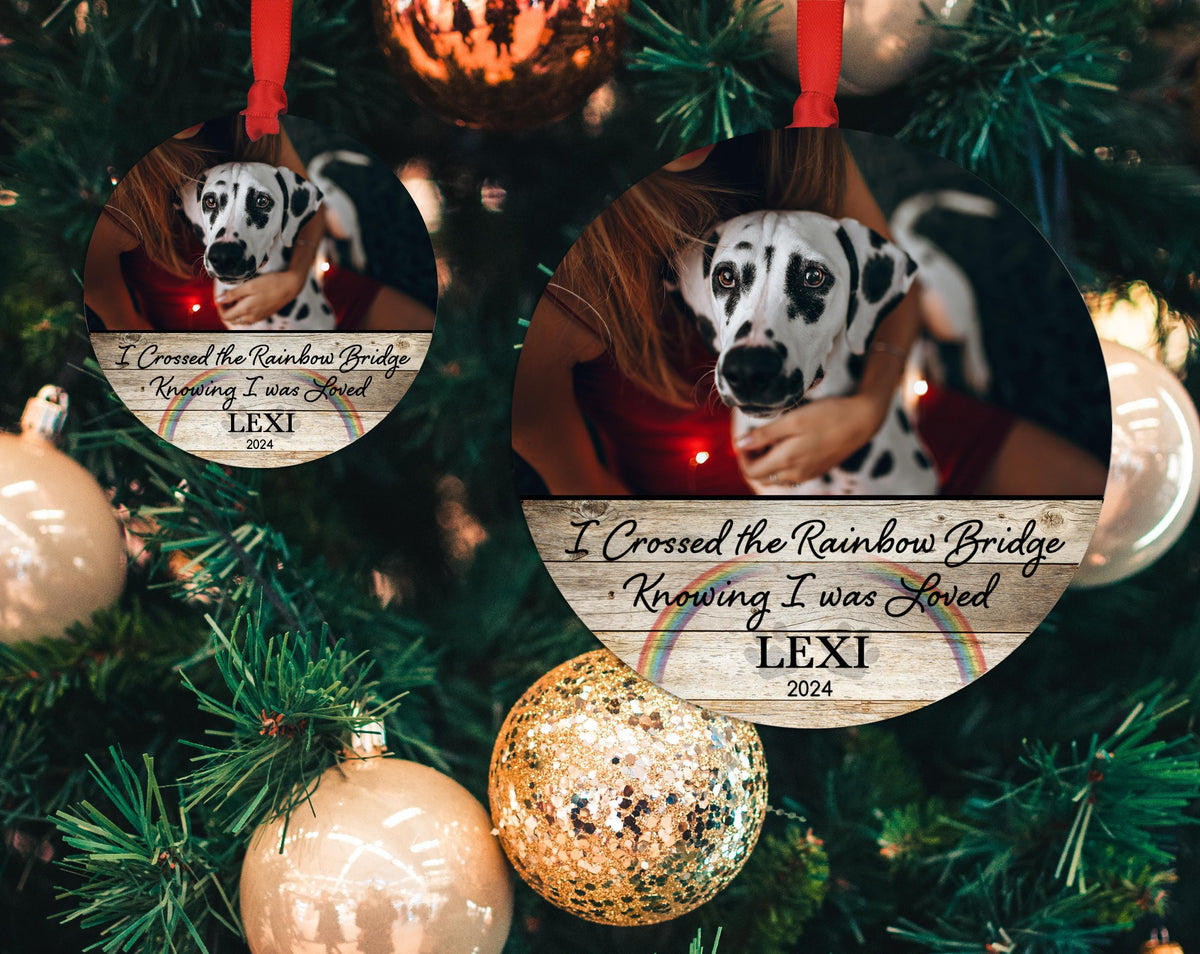 "Crossed the Rainbow Bridge" Memorial Ornament