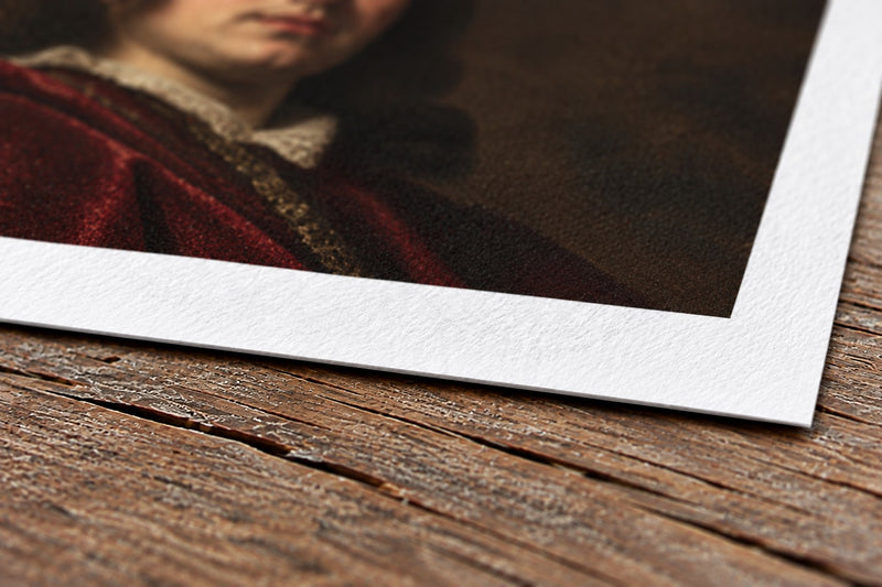 Close-up of a professional art print on archival paper