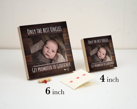 Personalized Godfather Frame Gift - Custom Photo Block 4" or 6" - Godfather Proposal Frame - Custom Godfather Gift Photo