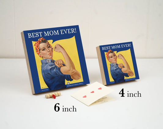 Best Mom Ever Mother's Day Gift Frame - 4" or 6" Photo Block - Gift Wife Gift For Mom Frame - New Family Photo Gift For Mother's Day