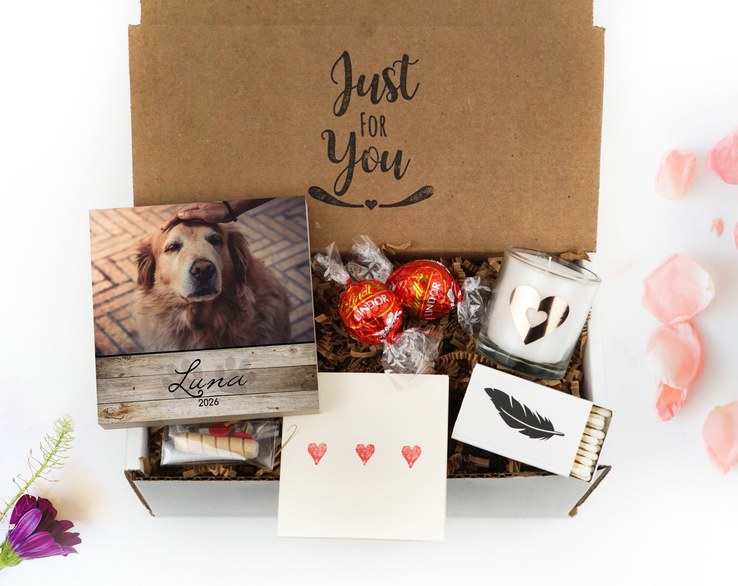 Custom Dog Memorial Photo Block with Photo, Name & DatesShiner Photo