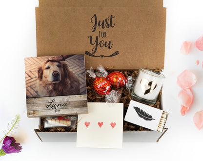 Custom Dog Memorial Photo Block with Photo, Name & DatesShiner Photo