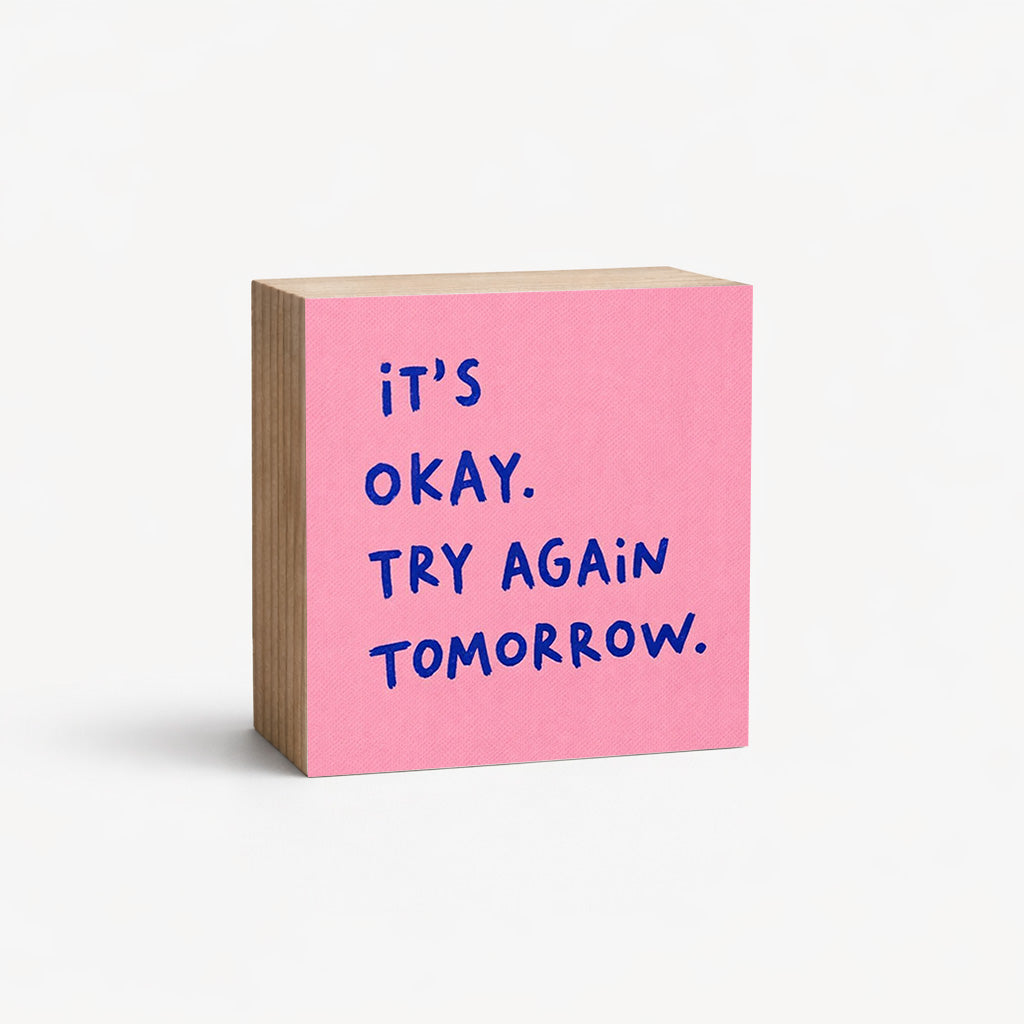 Try Again Tomorrow - 2" Magnetic Photo Block
