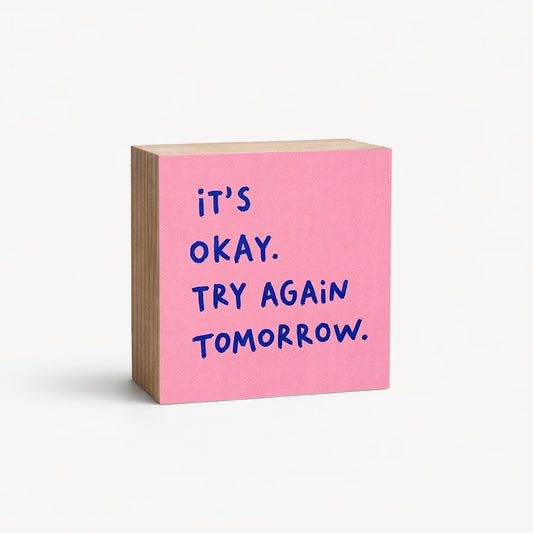 Try Again Tomorrow - 2" Magnetic Photo Block