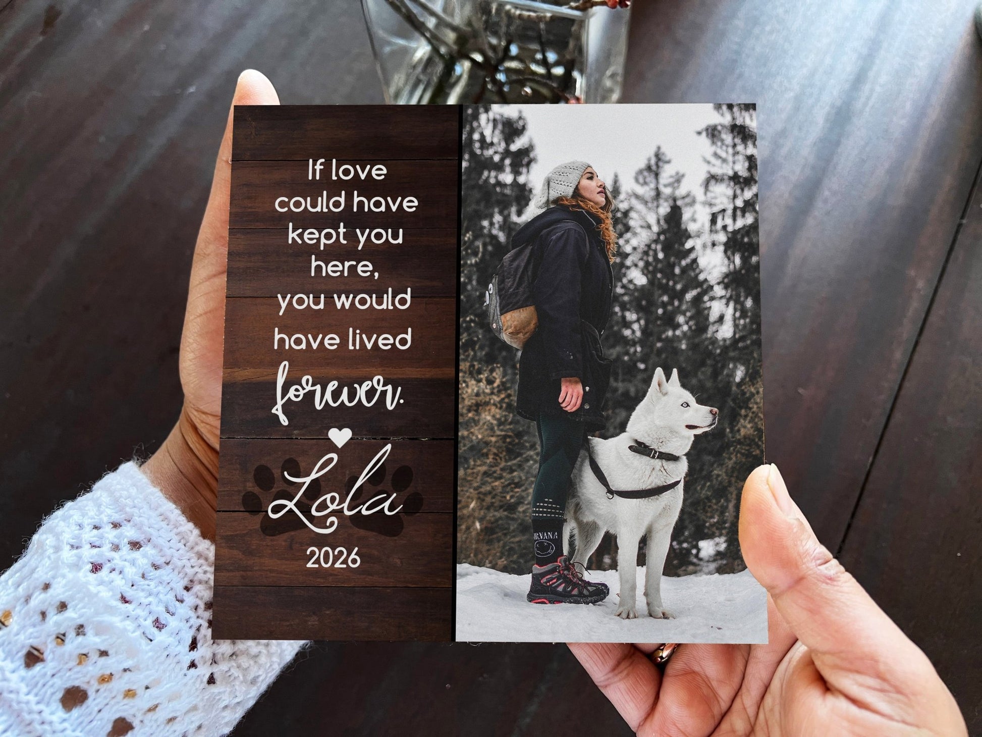 Custom Dog Memorial Photo Block with Photo, Name & DatesShiner Photo