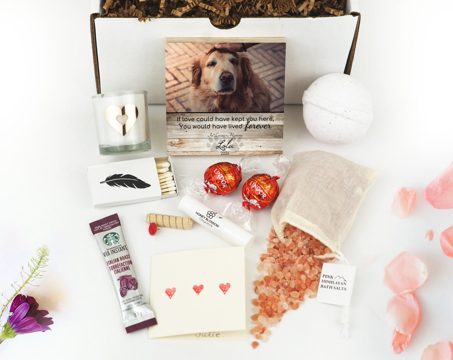 Custom Dog Memorial Photo Block with Photo, Name & DatesShiner Photo