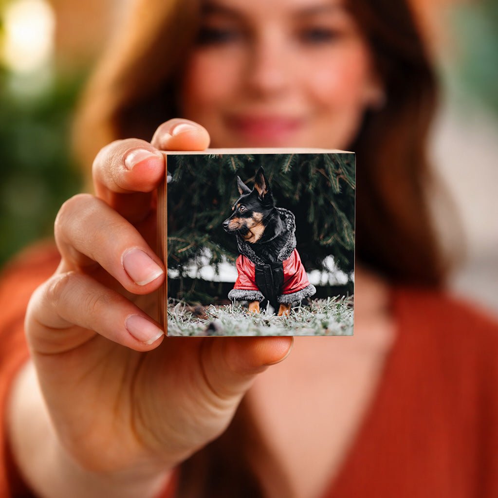 Dog Memorial Magnetic Memory Set, Mini Photo Blocks for Multiple MemoriesShiner Photo