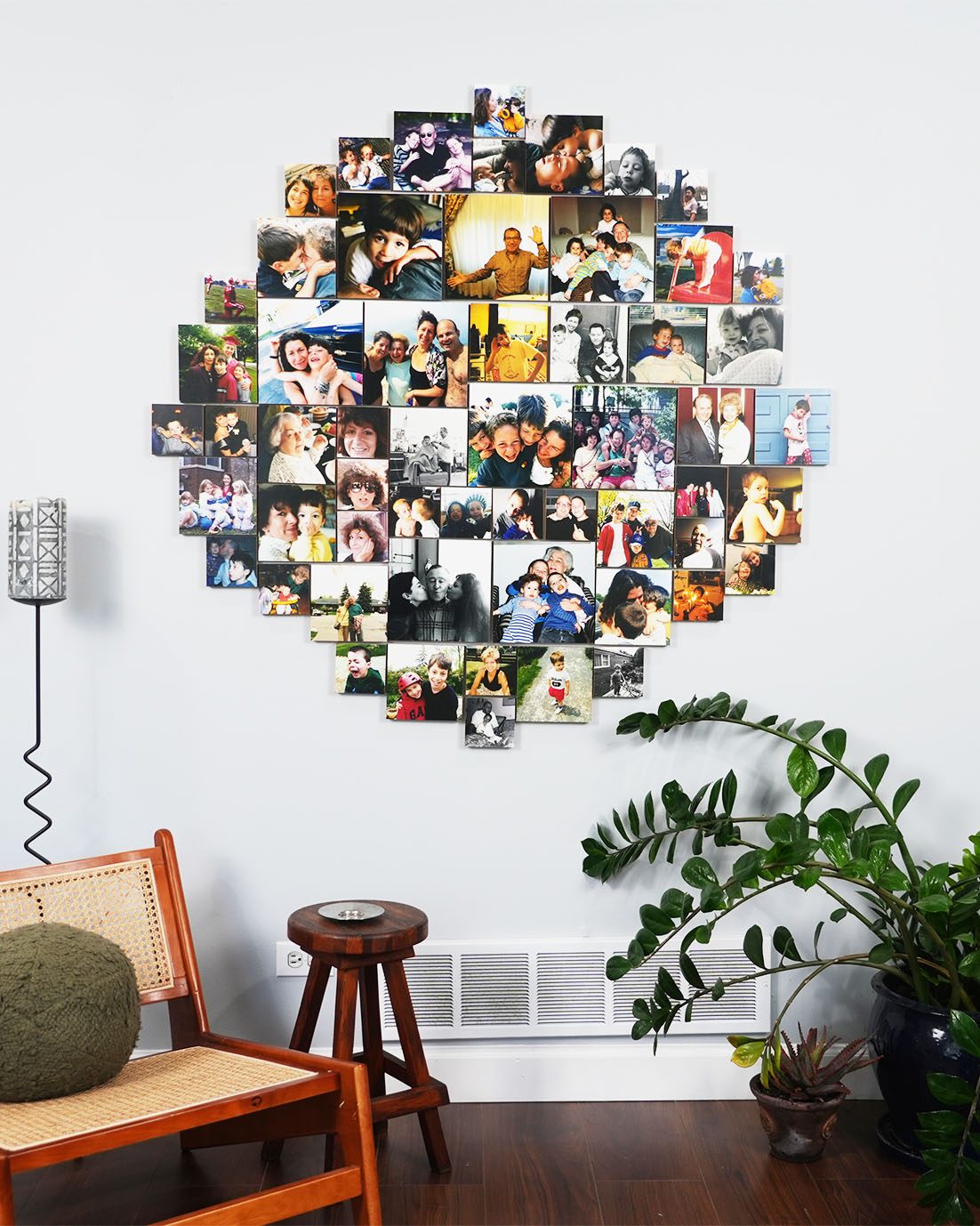 Shiner photo blocks on a customer wall