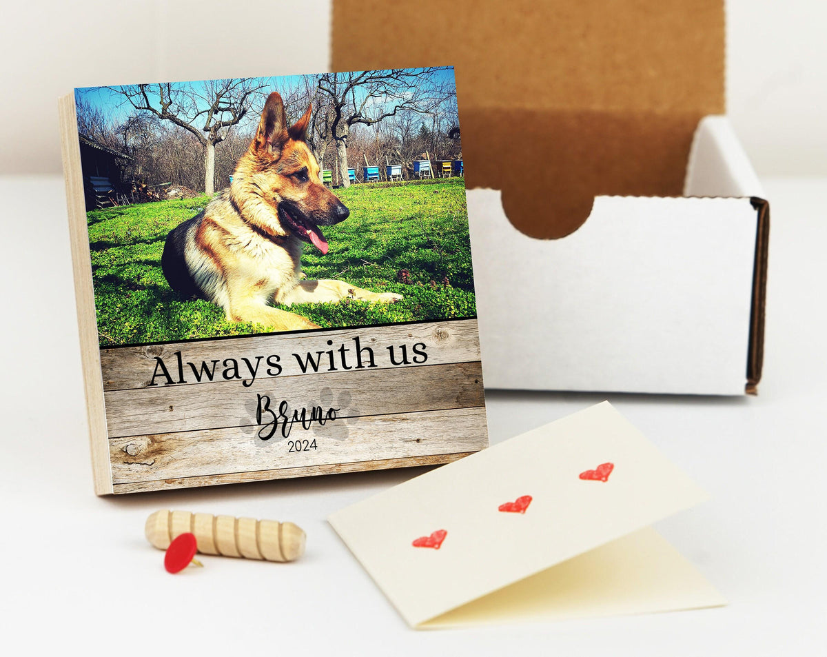 "Always With Us" Pet Memorial Photo Block