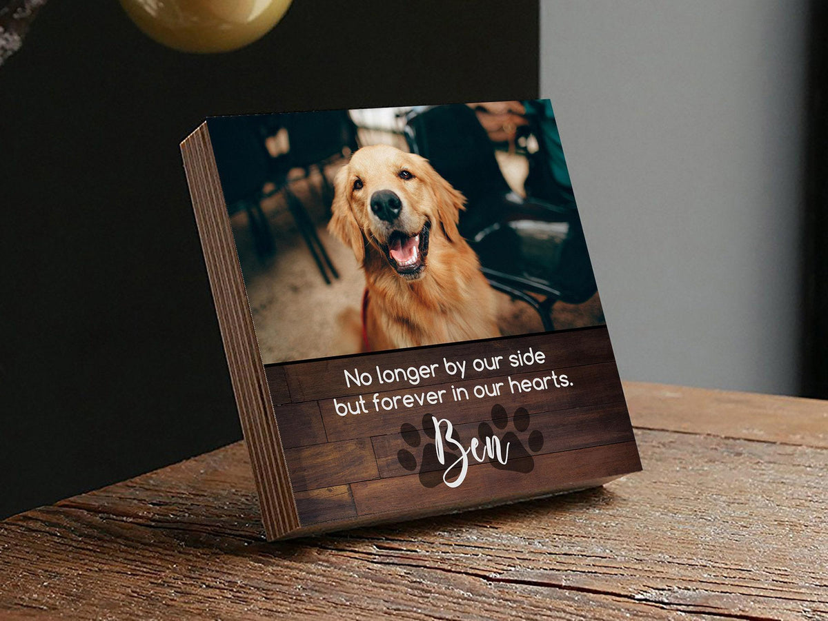 No longer by my side but forever in my heart memorial photo block