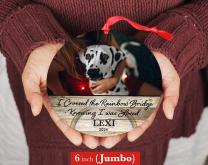 "Crossed the Rainbow Bridge" Memorial Ornament