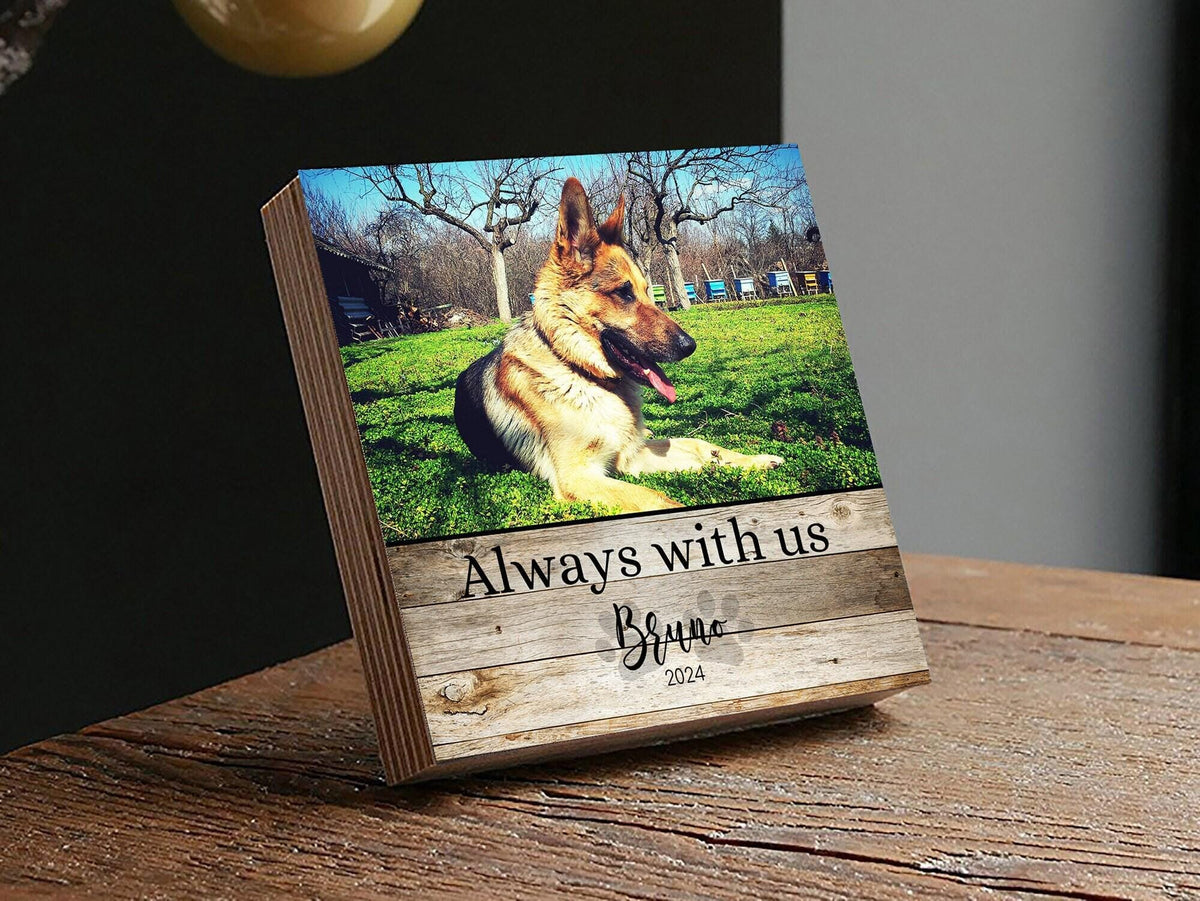 Always with us pet memorial photo block