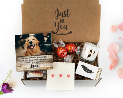 "Paw Prints In Your Heart" Memorial Photo Block