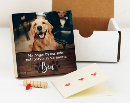 "No Longer By My Side" Dog Memorial Photo Block