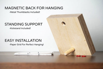 Custom Photo On Wood - Easy - To - Hang on Walls, Standing Desk Frame, Photo Print On Wood, Family Photo Wall - Shiner Photo