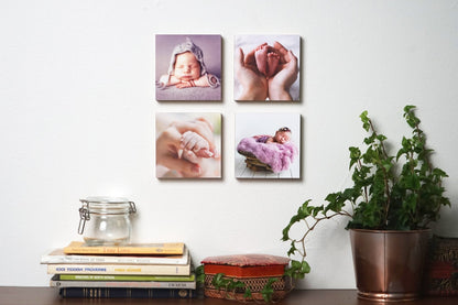 PRINTED MAGNETIC BLOCKS Set of 4 - Custom Family Photo Prints On Wood - Family Picture Wall - Start a Family Photo Wall! - Mom Gift - Shiner Photo