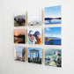 Custom Travel Photo Collage On Wood Blocks - Photo On Wood, Travel Photo Display, Custom Photo Wall