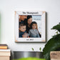 Family Photo On Wood With Personalized Rustic Frame, 4"x4", Family Portrait, Custom Magnetic Picture Frame, Personalized Frame, Family Gift