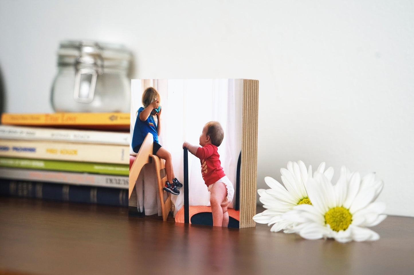 Custom Photo On Wood - Easy-To-Hang on Walls, Standing Desk Frame, Photo Print On Wood, Family Photo Wall