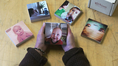 Customize Your Photo Frame - Custom Photo Block - 4" x 4" - Wooden Photo Decor - Gift Block Print - Shiner Photo