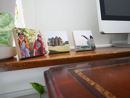Custom Travel Photo Collage On Wood Blocks - Photo On Wood, Travel Photo Display, Custom Photo Wall - Shiner Photo