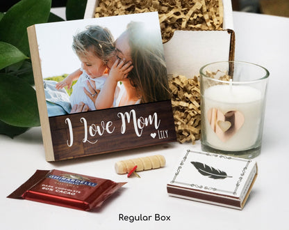Personalized First Mother's Day Gift Box - Magnetic Custom Frame 4" x 4" - BIG BOX - Mother's Day Frame - New Mom Gift Box - Wife Gift - Shiner Photo