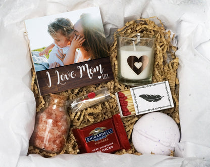 Personalized First Mother's Day Gift Box - Magnetic Custom Frame 4" x 4" - BIG BOX - Mother's Day Frame - New Mom Gift Box - Wife Gift - Shiner Photo