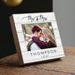 Personalized Engagement Frame Gift for Couple - 4" or 6"- Photo Block - Gift Ideas for Bride and Groom, Wedding Engagement Frames