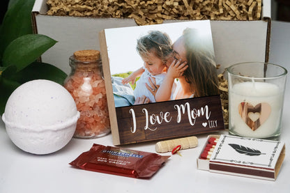 Personalized First Mother's Day Gift Box - Magnetic Custom Frame 4" x 4" - BIG BOX - Mother's Day Frame - New Mom Gift Box - Wife Gift