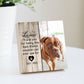 Personalized Pet Memorial "Thank You"- 4" or 6" Photo Block w/ Handwritten Card - Dog Memorial Frame - Dog Remembrance Gift