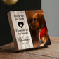 Personalized Pet Memorial "Once By My Side"- 4" or 6" Photo Block w/ Handwritten Card - Dog Memorial Frame - Dog Remembrance Gift