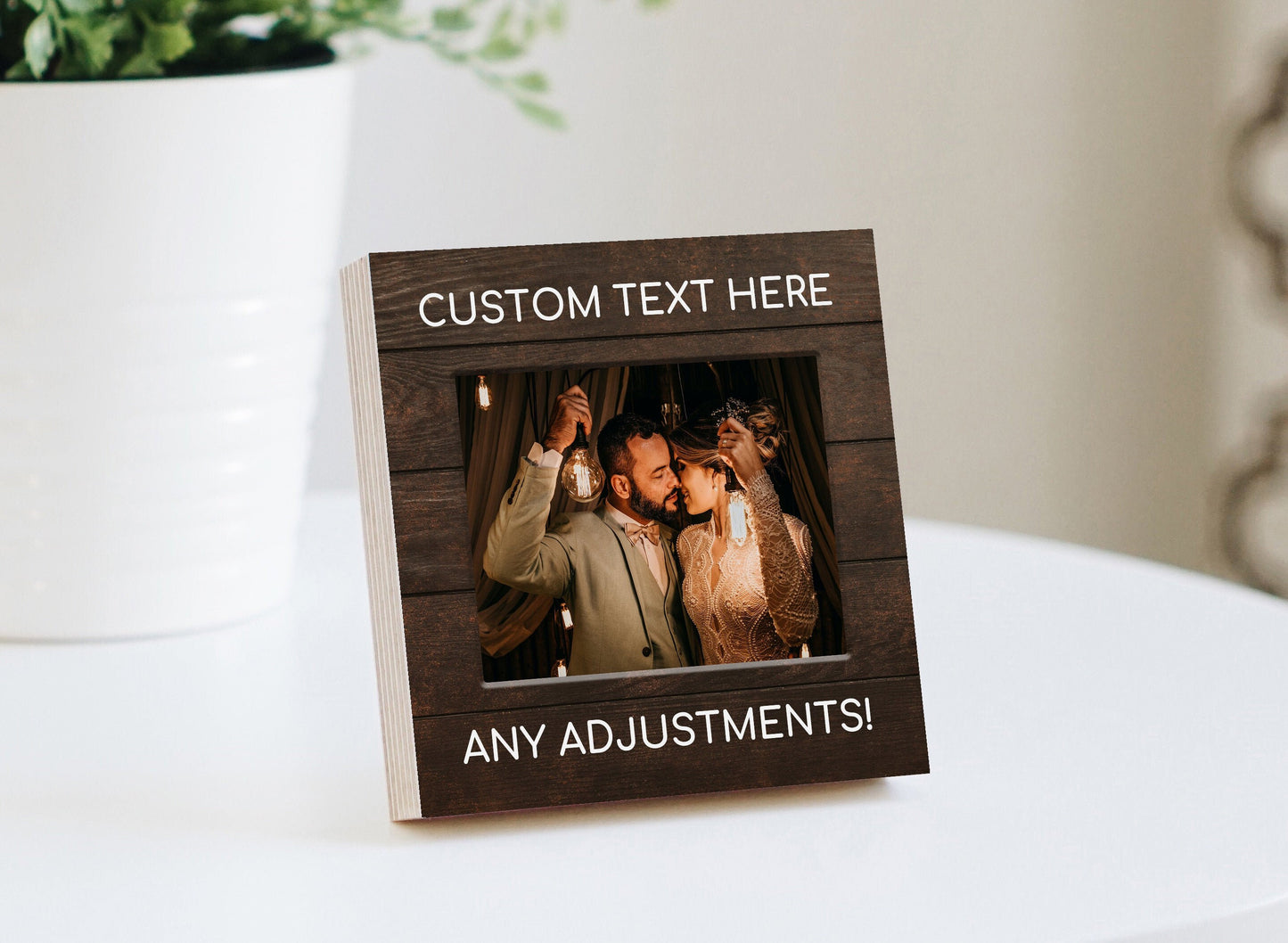 Gift For Him Personalized - 4" or 6" Photo Block w/ Handwritten Card - Custom Text - Gift for Dad Personalized Gift for Boyfriend