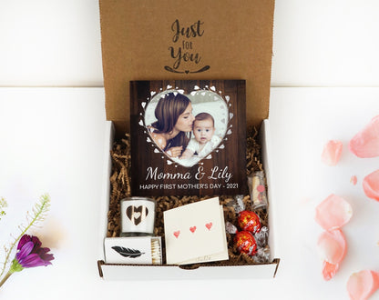 Personalized First Mother's Day Gift Box - Photo Frame 4" or 6" Gift Box - Mother's Day Frame - New Mom Gift Box - Gift for Mom - New Baby Gift - Shiner Photo