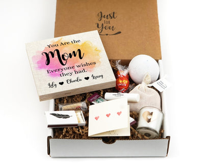 Personalized First Mother's Day Gift Box - Photo Block 4" or 6" Gift Box - Mother's Day Frame - New Mom Gift Box - Gift for Mom New Baby Gift - Shiner Photo