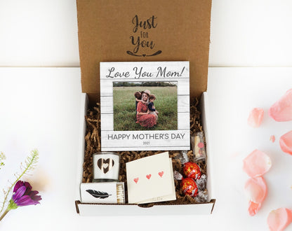 Personalized First Mother's Day Gift Box - Love You Mom - Photo Frame 4" or 6" Gift Box - Mother's Day Frame - Gift for Mom - New Baby GiftShinerDecor