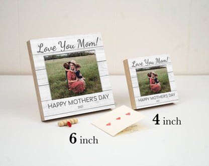 Personalized First Mother's Day Gift Box - Love You Mom - Photo Frame 4" or 6" Gift Box - Mother's Day Frame - Gift for Mom - New Baby GiftShinerDecor