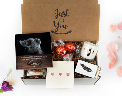 Custom Cat Memorial Photo Block with Photo, Name & Dates - Shiner Photo