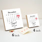 Personalized Engaged Calendar Frame 4" or 6" Custom Photo Block - Calendar Engagement Gift - Engagement Announcement- Wedding Date Momento