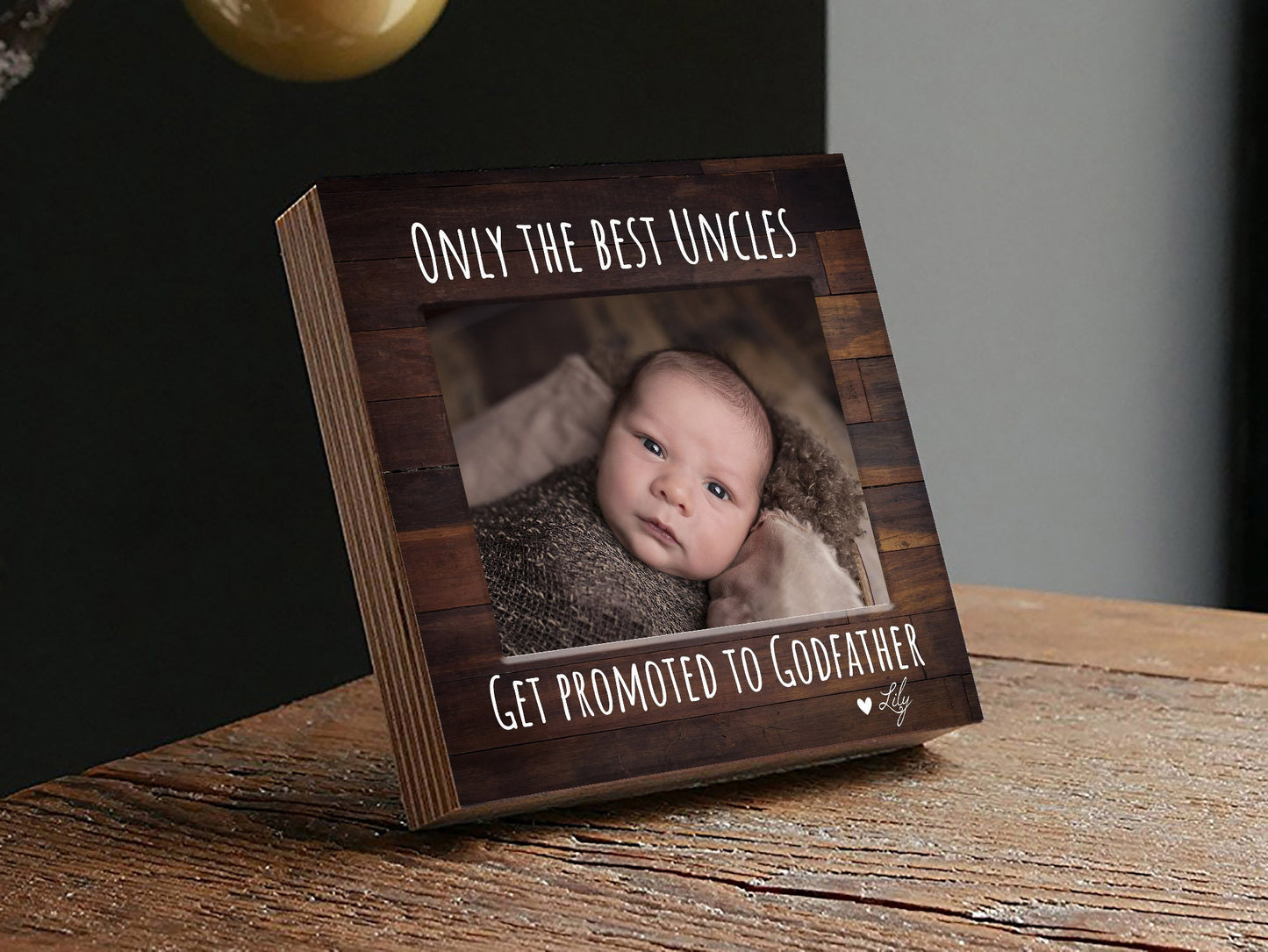Personalized Godfather Frame Gift - Custom Photo Block 4" or 6" - Godfather Proposal Frame - Custom Godfather Gift Photo