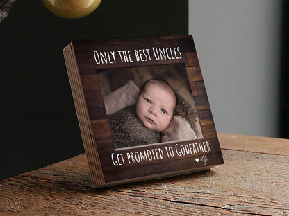 Personalized Godfather Frame Gift - Custom Photo Block 4" or 6" - Godfather Proposal Frame - Custom Godfather Gift Photo - Shiner Photo