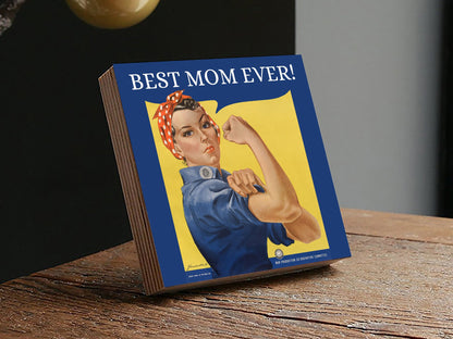 Best Mom Ever Mother's Day Gift Frame - 4" or 6" Photo Block - Gift Wife Gift For Mom Frame - New Family Photo Gift For Mother's Day - Shiner Photo