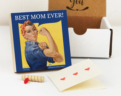 Best Mom Ever Mother's Day Gift Frame - 4" or 6" Photo Block - Gift Wife Gift For Mom Frame - New Family Photo Gift For Mother's Day - Shiner Photo
