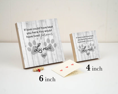 Dog Memorial Gift Box with Photo Block and Sympathy Card - Shiner Photo