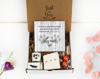 Dog Memorial Gift Box with Photo Block and Sympathy Card - Shiner Photo