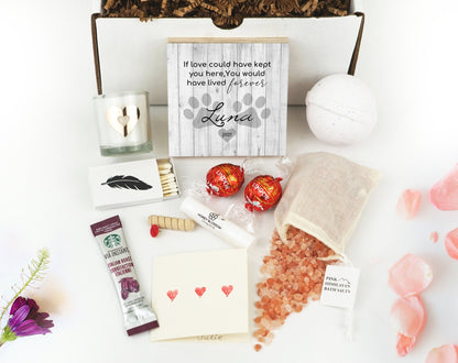 Dog Memorial Gift Box with Photo Block and Sympathy Card - Shiner Photo