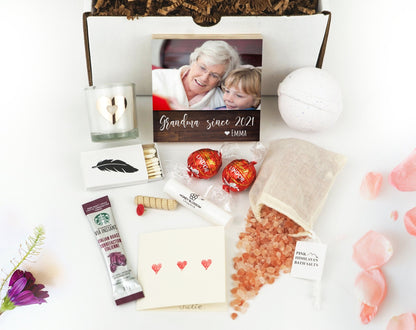 Mother's Day Gift for Grandma - 4" or 6" Personalized Photo Block - Grandma Gift Box - Personalized Mother's Day Gift Frame - Grandma Frame - Shiner Photo