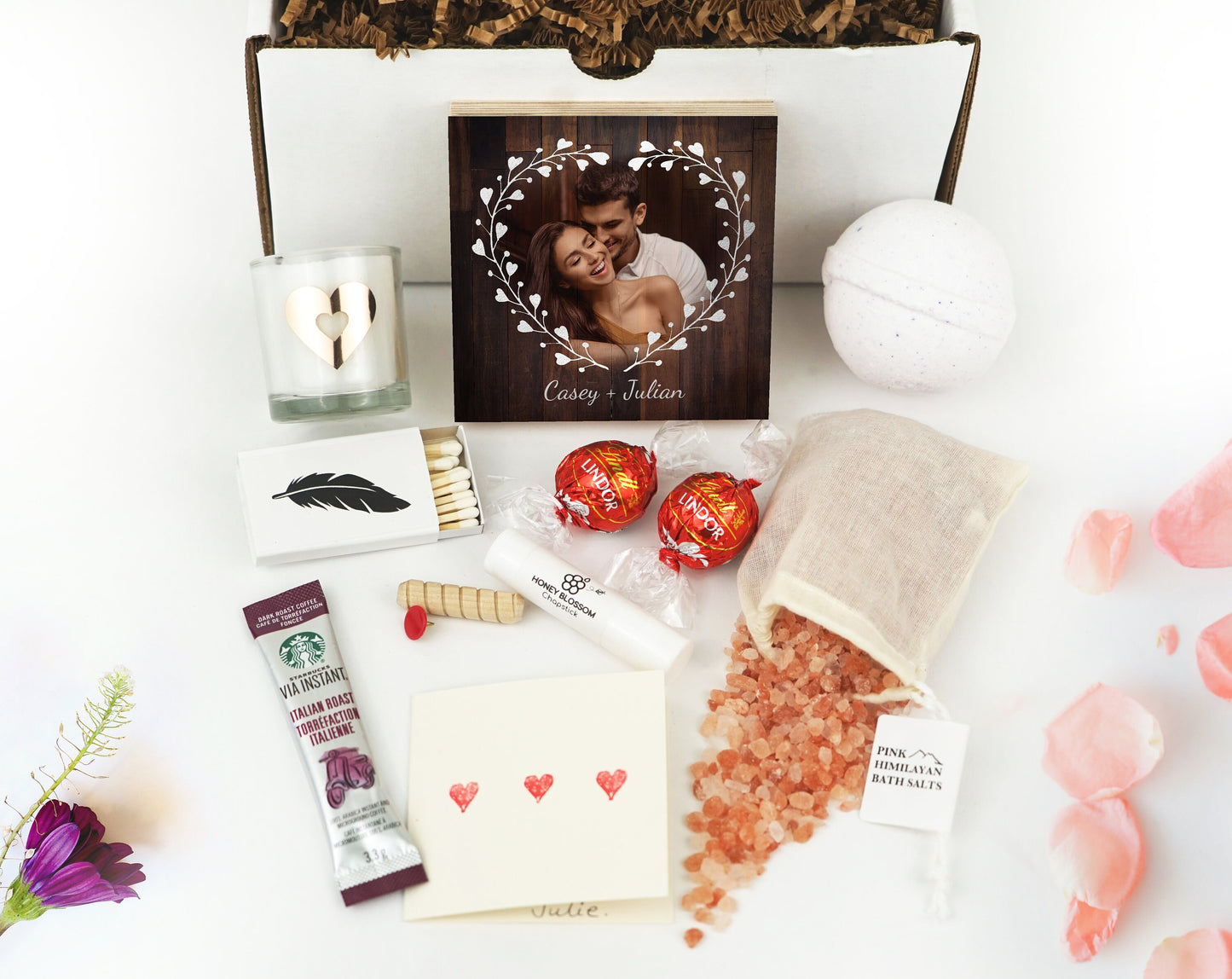 Valentine's Gift Box for Boyfriend - Photo Frame 4" or 6" Gift Box - Valentine's Gift For Her - Personalized Valentine Gifts - Gift For Her